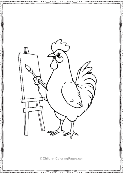 Chicken Painting Free PDF Printable