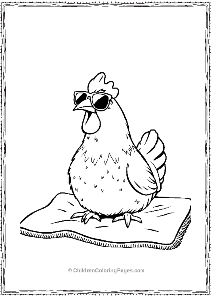 Chicken With Sunglasses Free PDF Printable