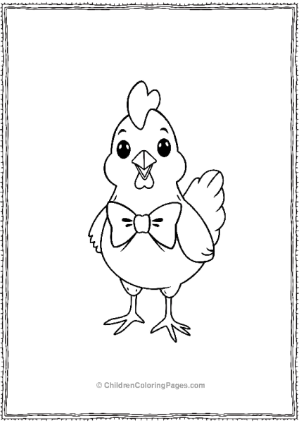 Chicken With A Bow Free PDF Printable