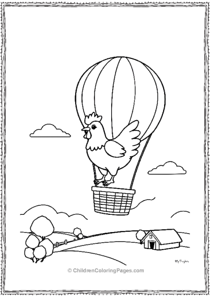 Chicken In Hot Air Balloon Free PDF Printable