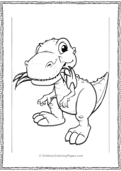 Chomper Eating Grass Free PDF Printable