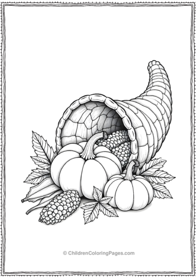 Cornucopia-Featuring-Squash-And-Corn Free PDF Printable