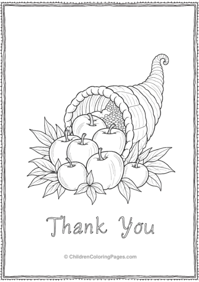 Cornucopia-Filled-With-Apples-And-Corn Free PDF Printable