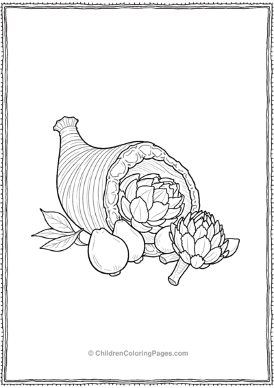 Cornucopia-Filled-With-Avocados-And-Artichokes Free PDF Printable