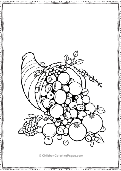 Cornucopia-Filled-With-Nuts-And-Berries Free PDF Printable