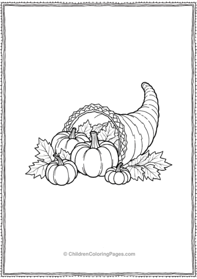 Cornucopia-Filled-With-Pumpkins- Free PDF Printable