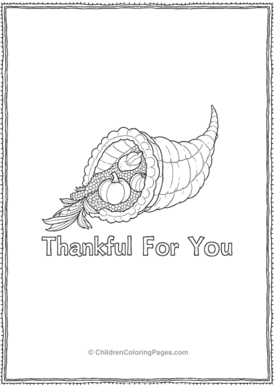 Cornucopia-Filled-With-Squash-And-Corn Free PDF Printable