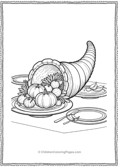 Cornucopia-Placed-On-A-Thanksgiving-Dinner-Table-scaled Free PDF Printable