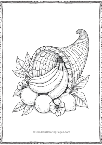 Cornucopia-Showcasing-Bananas-And-Lemons Free PDF Printable