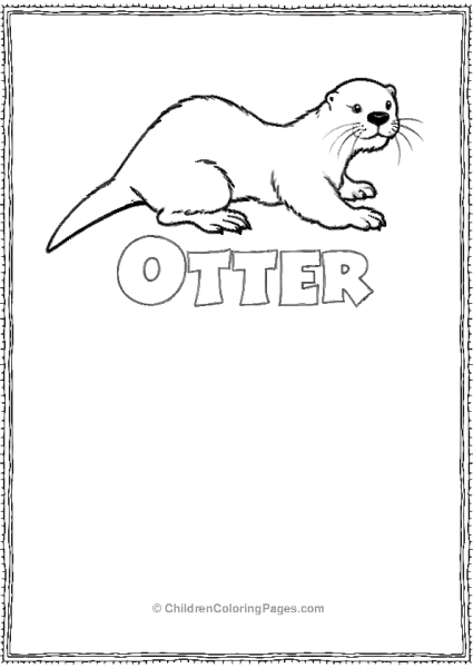 Cute Otter Coloring Page Free PDF Printable