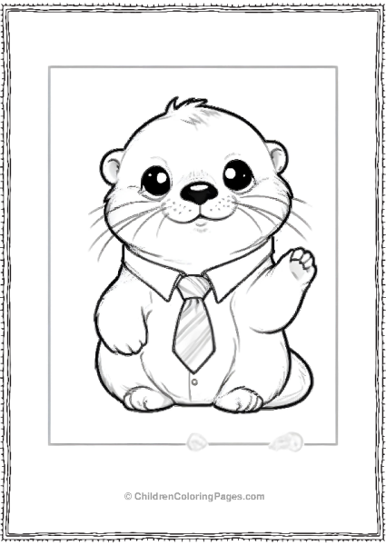 Cute Otter In A Suit  Free PDF Printable