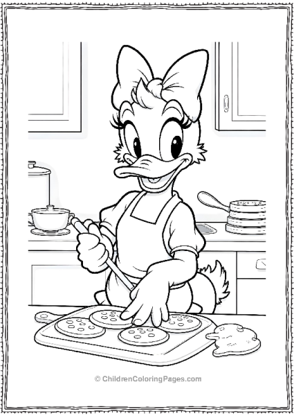 Daisy Duck Baking Cookies In The Kitchen Free PDF Printable