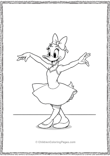 Daisy Duck In Ballet Dress Free PDF Printable