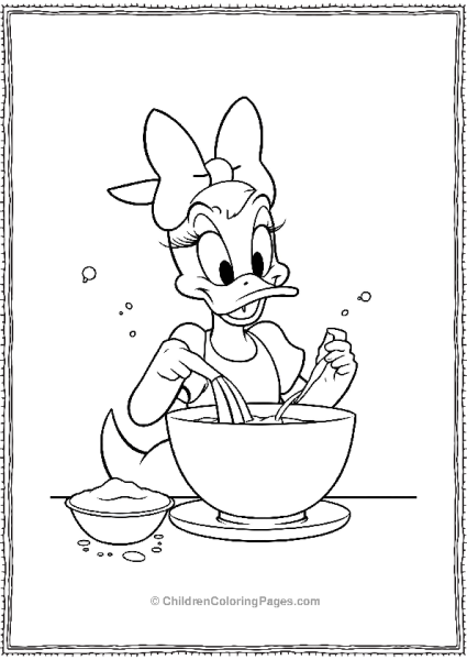 Daisy Duck Mixing Cake Batter Free PDF Printable