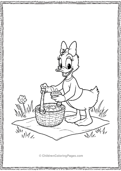 Daisy Duck Picnic Free PDF Printable