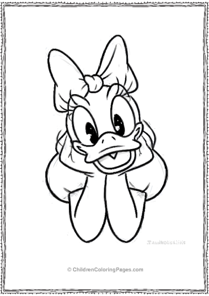 Daisy Staring At The Screen Free PDF Printable