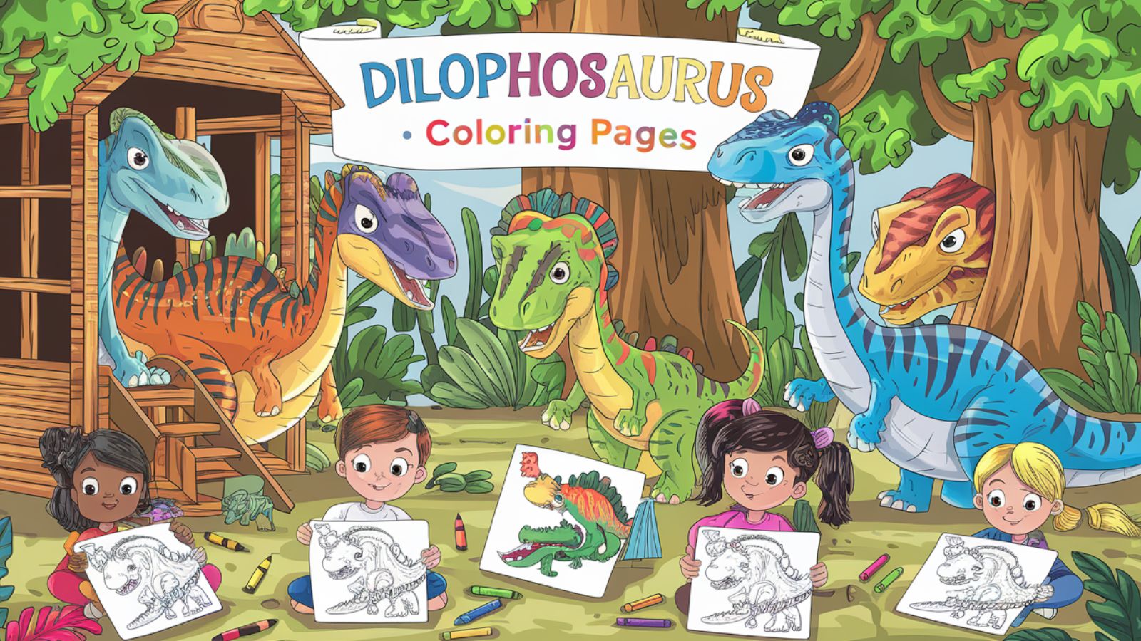 Dilophosaurus Coloring Pages – Free Printables For Kids 🦖