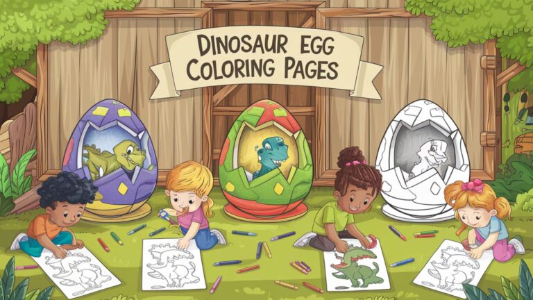 Dinosaur Egg Coloring Pages