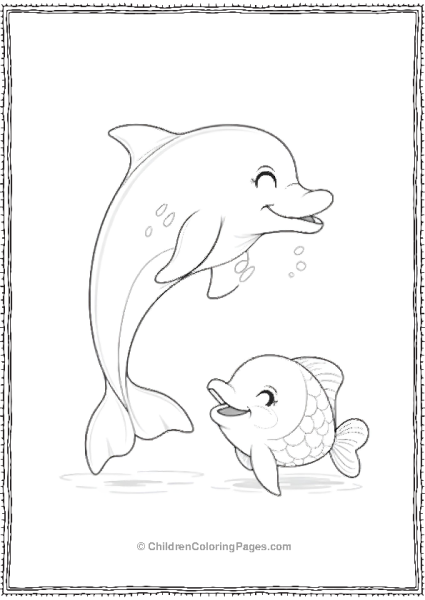 Dolphin And Fish Friends Free PDF Printable