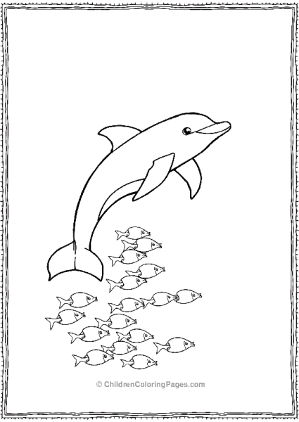 Dolphin And Fish School Free PDF Printable