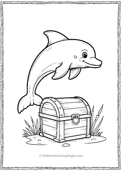 Dolphin And Treasure Chest Free PDF Printable