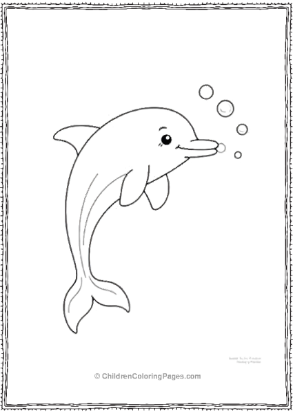 Dolphin Blowing Bubbles Free PDF Printable