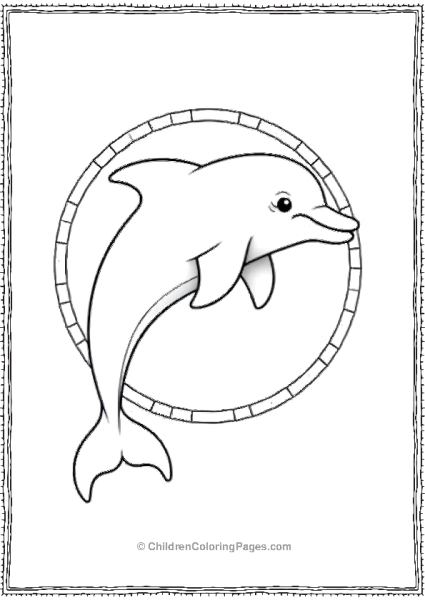 Dolphin In A Circle Free PDF Printable