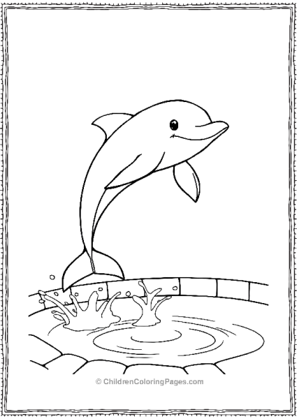 Dolphin Jumping Into Pool Free PDF Printable