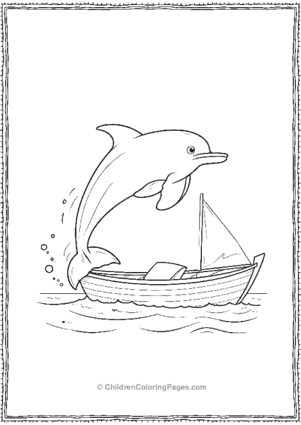 Dolphin Jumping Over Boat Free PDF Printable