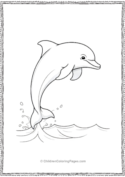 Dolphin Leaping Through Waves Free PDF Printable