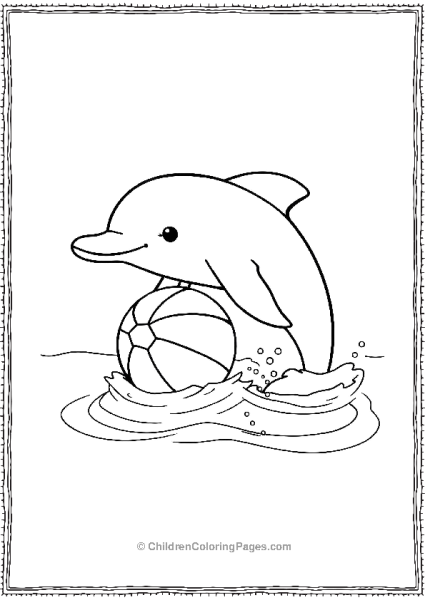 Dolphin Playing With Beach Ball  Free PDF Printable