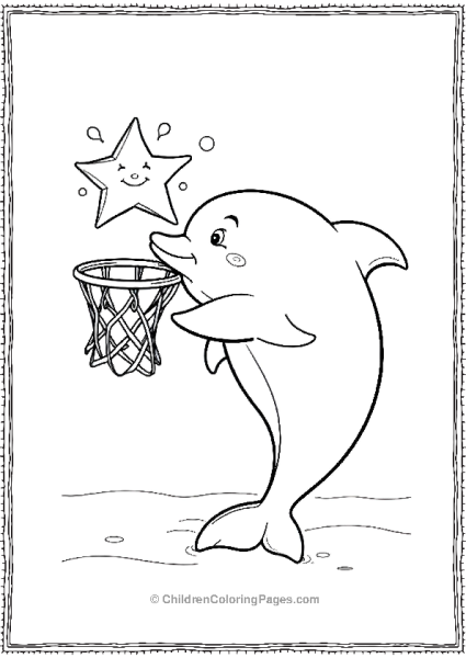 Dolphin Shooting Star  Free PDF Printable