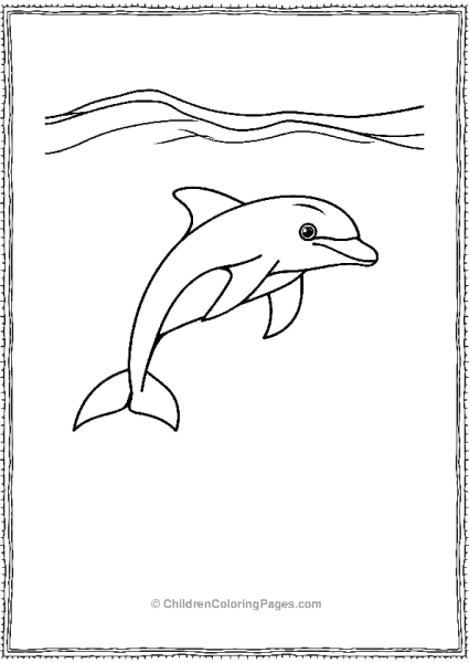 Dolphin Swimming In The Ocean Free PDF Printable