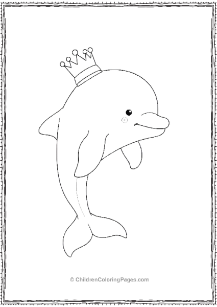 Dolphin Wearing A Crown Free PDF Printable