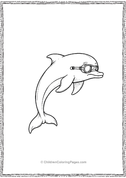 Dolphin Wearing Goggles  Free PDF Printable