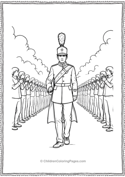 Drum-Major-Leading-A-Parade-Band Free PDF Printable