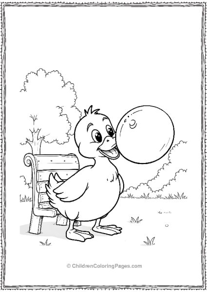 Duck Blowing Up A Big Bubble Gum Free PDF Printable