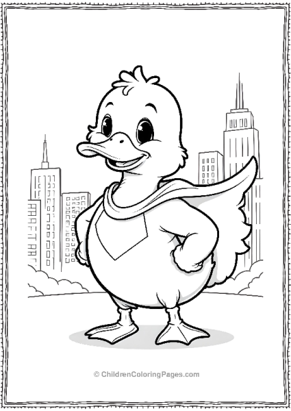 Duck Dressed As A Superhero Free PDF Printable