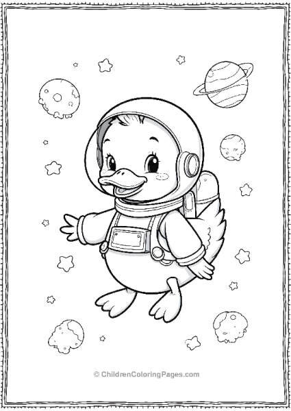 Duck Dressed As An Astronaut Free PDF Printable