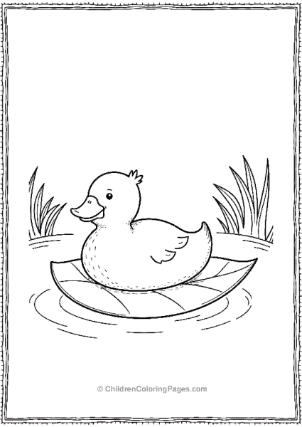 Duck Floating Down A River Free PDF Printable