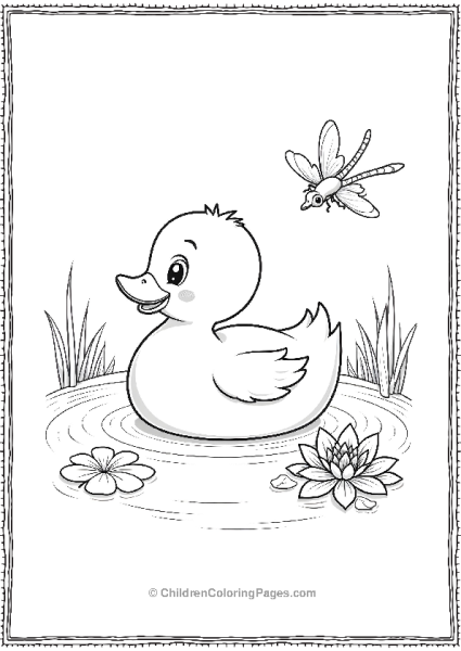 Duck Floating In A Small Pond Free PDF Printable