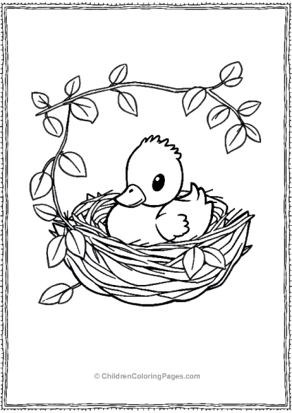 Duck In A Cozy Nest Free PDF Printable