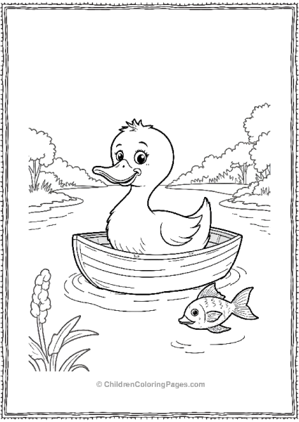 Duck In A Small Boat Free PDF Printable