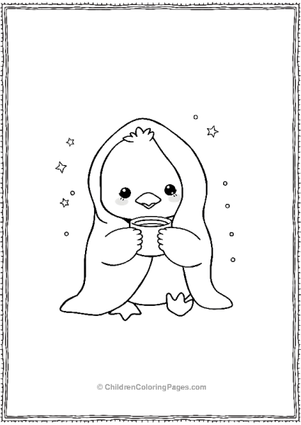 Duck In Cozy Blanket Free PDF Printable