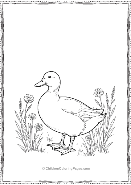 Duck In Meadows Free PDF Printable