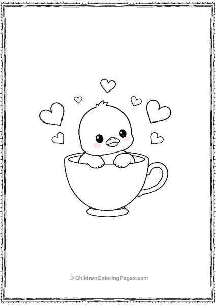 Duck Sitting In A Teacup Free PDF Printable