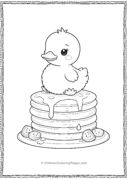 Duck Sitting On Pan Cakes Free PDF Printable