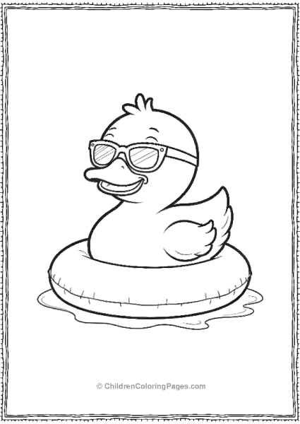 Duck Wearing Sunglasses Free PDF Printable