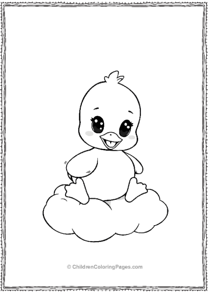 Duck With Big Eyes Free PDF Printable