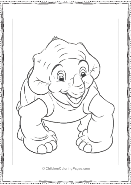 Easy To Color Cera Sketch Free PDF Printable